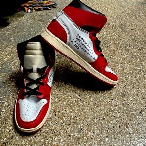 Nike Air Red & White High Top Sneakers
